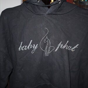 Baby Phat Black Hoodie with Silver Logo
